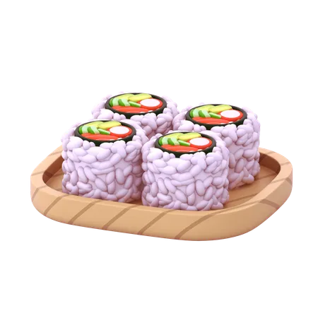 Uramaki Sushi  3D Icon