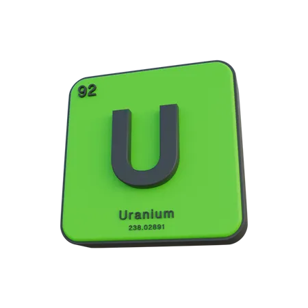 Uranium  3D Illustration