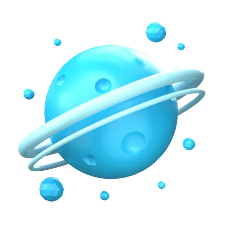 Uranus Planet 3 D Icon 3D Icon