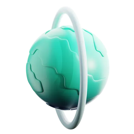 Uranus Space 3 D Icon 3D Icon