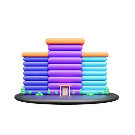 Urban Building  3D Icon