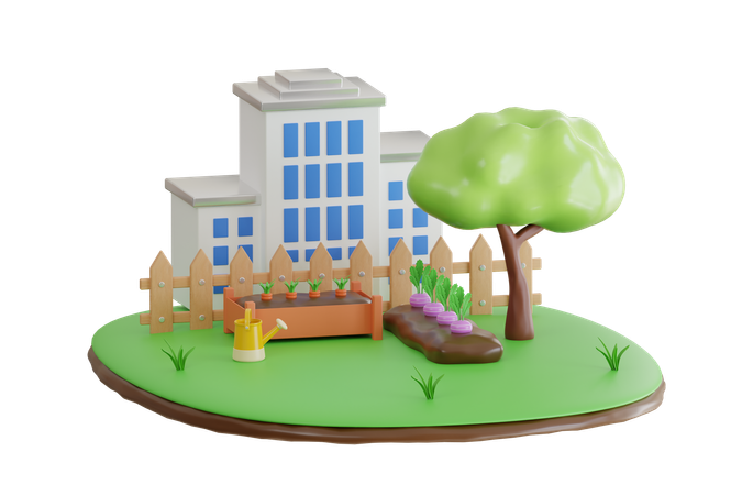 Urban Farming  3D Icon