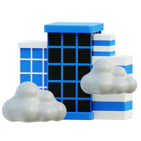 Urban Smog Pollution  3D Icon