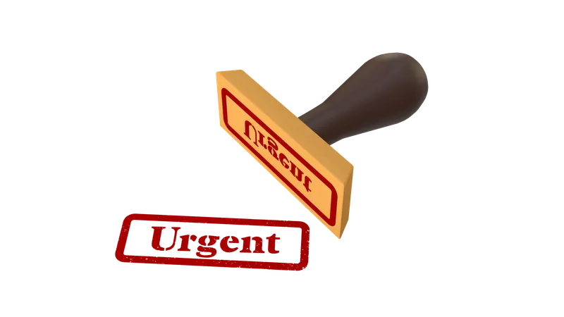 Urgent  3D Icon