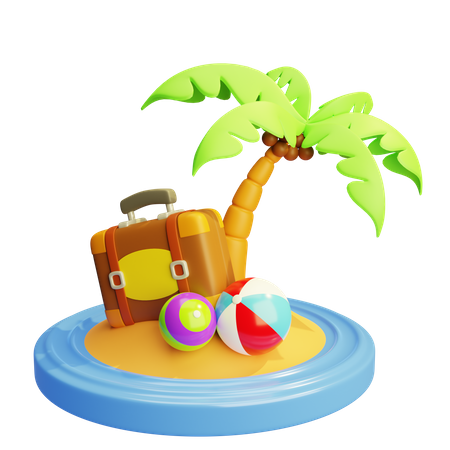 Urlaub  3D Icon