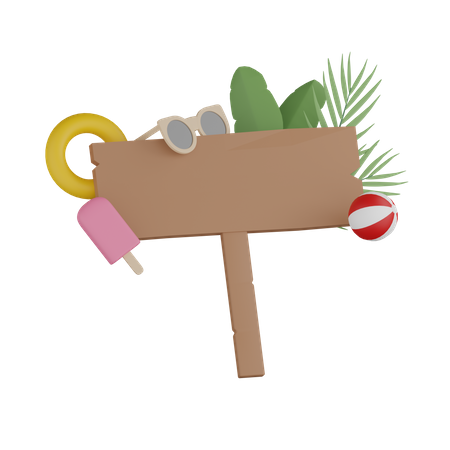 Urlaubsverkaufstafel  3D Icon