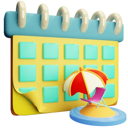 Urlaubsplan  3D Icon