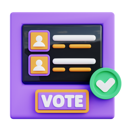 Máquina de votação  3D Icon
