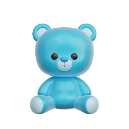 Ursinho azul  3D Icon