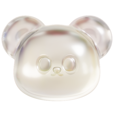 Ursinho de goma branco  3D Icon