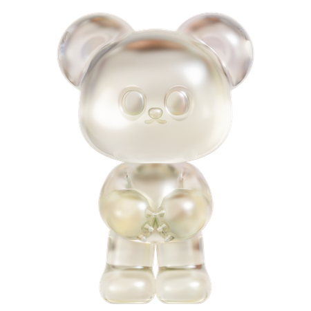 Ursinho de goma branco  3D Icon