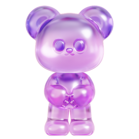 Ursinho de goma roxo  3D Icon