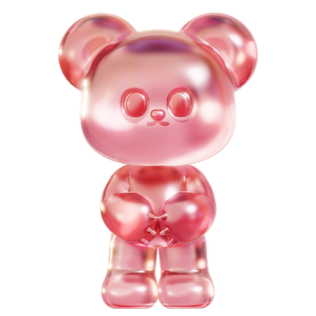 Ursinho de goma vermelho  3D Icon