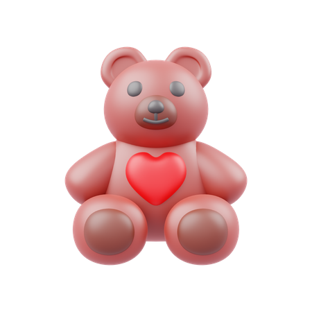 Urso Teddy  3D Illustration