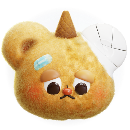 Urso ferido  3D Icon