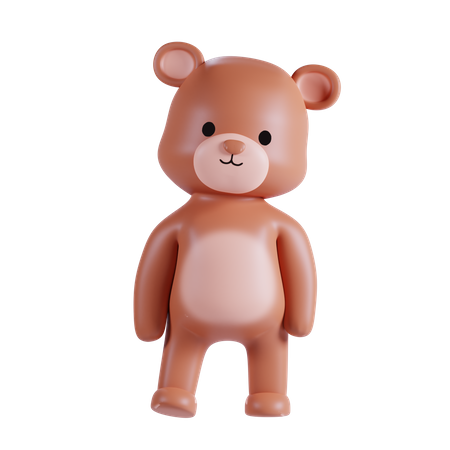 Urso fofo  3D Illustration