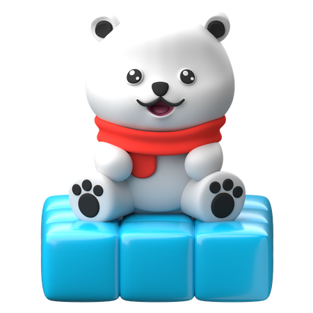 Urso polar amigável  3D Icon