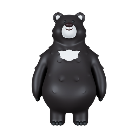 Urso preto  3D Icon