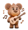 urso tocando violão