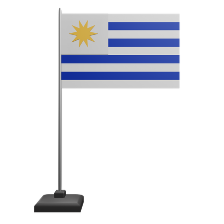 Uruguay Flag  3D Icon