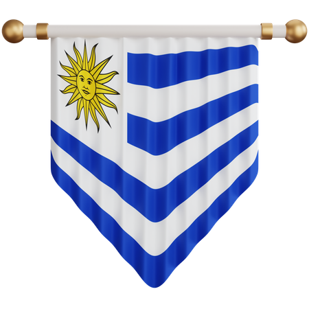 Uruguay Flag  3D Icon