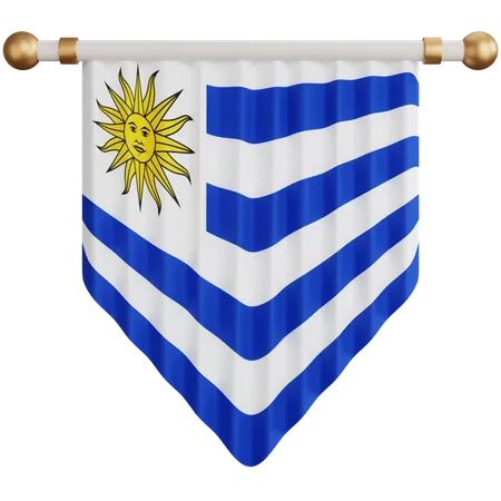 3 D Rendering Ornament Uruguay National Flag Isolated 3D Icon
