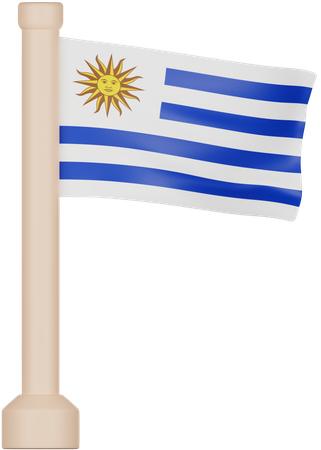 Uruguay Flag  3D Icon