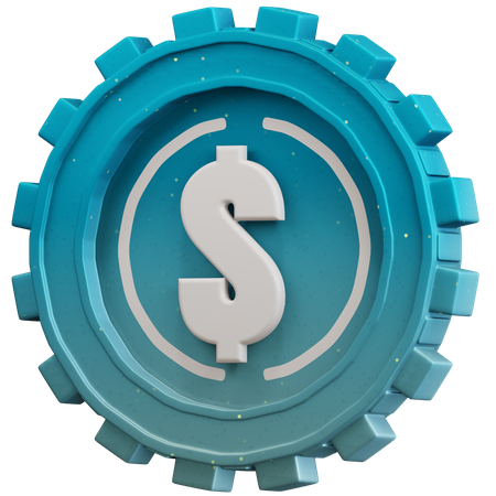 Us-dollarmünze  3D Icon