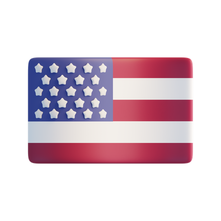 Us Flag  3D Icon