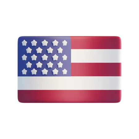 Us Flag  3D Icon