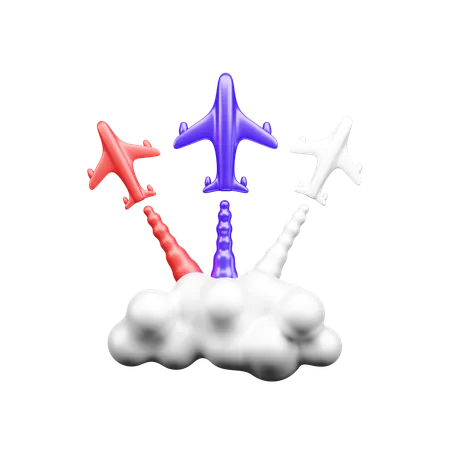 Spectacle aéronautique aux États-Unis  3D Icon