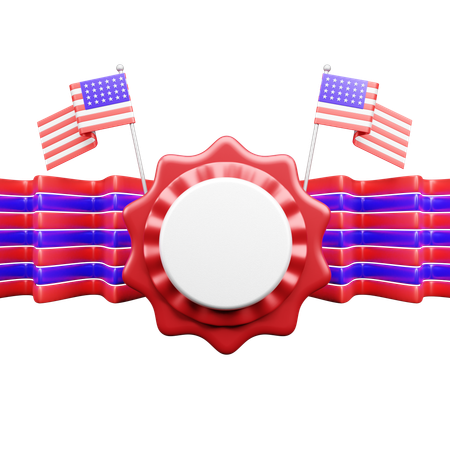 Usa Badge  3D Icon