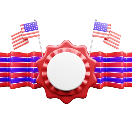 Usa Badge  3D Icon