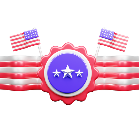 Usa Badge  3D Icon