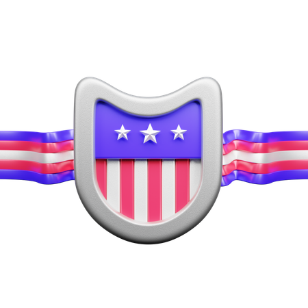 Usa Badge  3D Icon