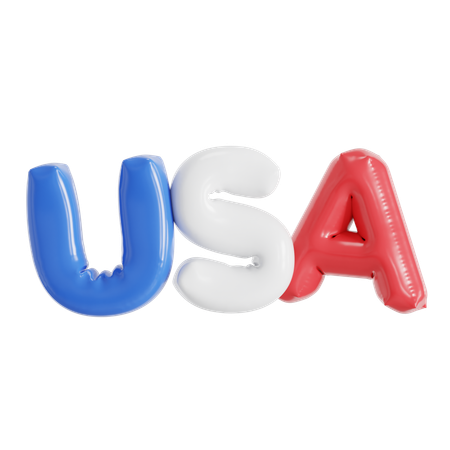 USA-Luftballons  3D Icon