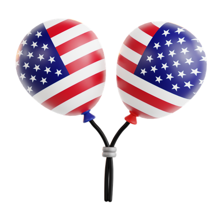 Usa Balloon  3D Icon