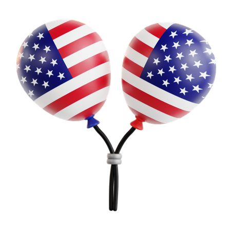 Usa Balloon  3D Icon