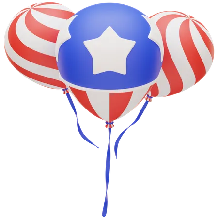 미국 풍선  3D Icon