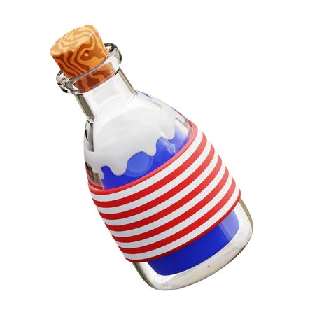 Usa Bottle Ornament  3D Icon