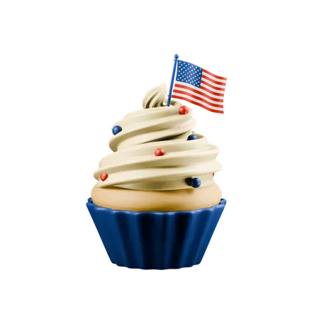 Usa Cupcake  3D Icon