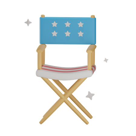 Usa Directors Chair  3D Illustration