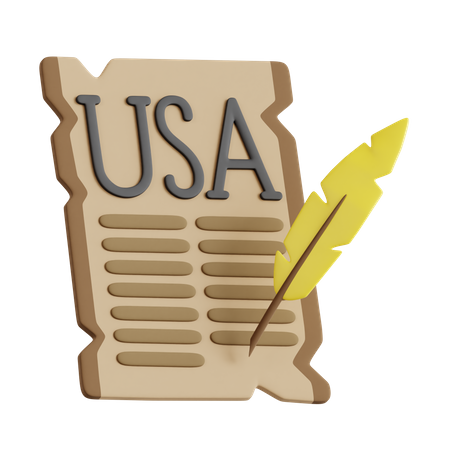 USA-Erklärung  3D Icon