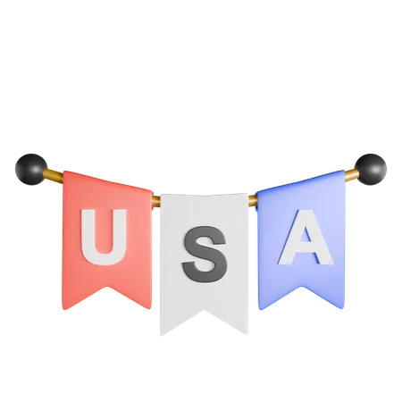 Usa Flag  3D Icon