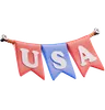 Usa Flags Ornament