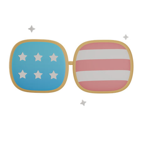 Usa Glasses  3D Illustration