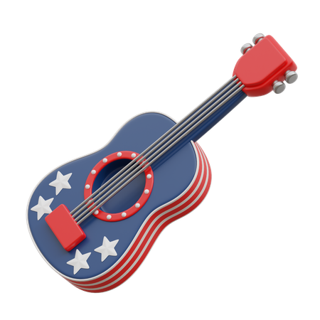 Usa Guitar  3D Icon