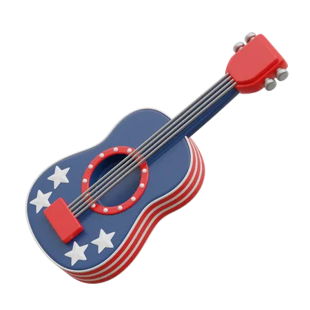 Usa Guitar  3D Icon