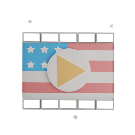 Usa Independence Movie  3D Illustration