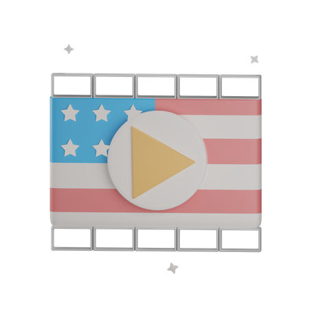 Usa Independence Movie 3D Illustration